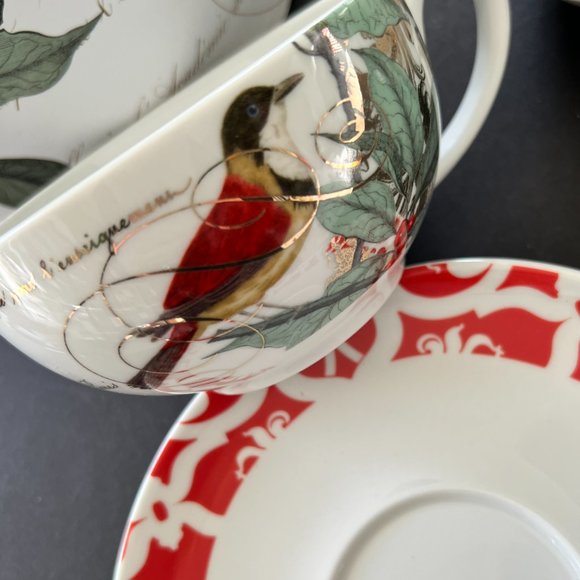 BARNES & NOBLE Fringe Tea for One 4 Piece Set in Original Box - Picture 3 of 11